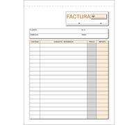 Talonario PRAXTON Facturas Sin IVA 4º Triplicado, Pack x5