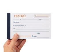 Talonarios Recibos, Libreta de recibos de entregas, Talonario para autonomos, 70 hojas, 35 juegos original + copia, autocopiativo, Matriz de corte, Tamaño 100x210 mm, Pack de 12 talonarios