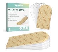 Taloneras Fascitis Plantar - Welnove Taloneras Silicona - Espaciadores de gel para aliviar el dolor de talón, espolones calcáneos(Beige,4 Layers: L)