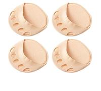 Taloneras Para Zapatos 2 pares de plantillas for el antepié de mujer, tacones altos, cuidado de los pies, media plantilla, plantilla de cinco dedos Taloneras (Color : Skin color)