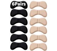 Taloneras Para Zapatos 6 pares de parches for plantilla de talón, almohadilla resistente al desgaste, cuidado de los pies, adhesivo de protección del talón, pegatina trasera Taloneras (Color : Mixed