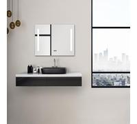 Talos Espejo de baño led Star, Color Claro 4200k, Reloj Digital, 80 x 60 cm