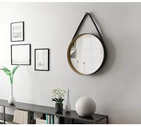 Talos Espejo de diseño Golden Style, diámetro, Marco de Aluminio Macizo, Lichtfarbe Neutralweiß, Ø 55 cm