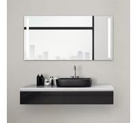 Talos Light Espejo de luz LED, Glass, Aluminium, 140 x 70