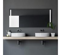 Talos Light Espejo de luz LED, Glass, Aluminium, 160 x 70