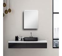 Talos Mirage Armario con Espejo, Vidrio, Plata, 50.x 60.cm