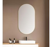 Talos Picasso Design Espejo Picasso Oro 50 x 90 cm - con Marco de Aluminio Ambiente Atemporal - Espejo de baño Espejo de Pared