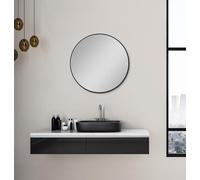 Talos Picasso - Espejo de Pared de 60 cm de diámetro, Marco de Aluminio, Espejo Redondo para un Ambiente Elegante, Elegante Espejo de Pared Que combina funcionalidad y diseño Moderno.