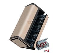 TALVOLC M Organizador de pastillas de viaje, pastillero semanal AM PM 7 días, grande, extraíble, 2 veces al día, estuche de medicamentos para medicamentos, dispensador de vitaminas plegable portátil