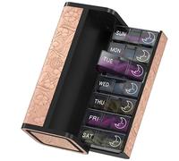 TALVOLC M Organizador de pastillas, pastillero semanal 2 veces al día, pastillero grande desmontable para 7 días, dispensador de medicamentos dos veces al día, recipiente de vitaminas semanal para