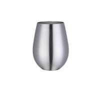 TALWHAH Taza de café, Taza de acero inoxidable for cerveza, vino, cóctel, zumo, leche, metal, for bar, exterior(Silver)