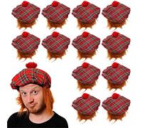 TAM O SHANTER - Sombreros escoceses (12 unidades), color rojo