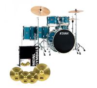 Tama Imperialstar 22 6pc Drum Kit w/Meinl Cymbals Hairline Blue