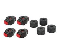 Tama QC8-B4 Cymbal Mate Series - Soporte superior - 4 unidades & Gibraltar SC-CFL/4 - Accesorios para pie de plato, 4 piezas y fieltro para plato grande