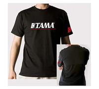 Tama TAMT003S Camiseta - Negro con línea roja - Pequeño