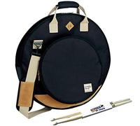 Tama TCB22BK PowerPad Design Cymbal Bag - Funda para platillos (22", incluye baquetas keepdrum), color negro