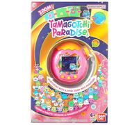 Tamagotchi Paradise Orange Tropics - Juguete Interactivo Tamagotchi - Rueda giratoria con Zoom - Modelo Rosa y Amarillo - Juguete para niños a Partir de 6 años - Bandai - 43425