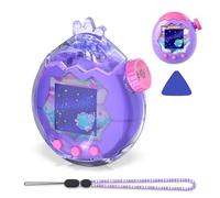 Tamagotci Paradise - Funda protectora, corona, cordón y herramienta de palanca, material resistente a los golpes contra arañazos, perfecto para el día a día y viajes (morado claro transparente)