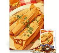 Tamales con Salsa y Cilantro Rompecabezas para Adolescentes de 1000 Piezas Sharp Recall Serene Activity Uniform Cut Joyful Xmas (38x26cm)