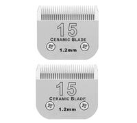 (tamaño 15) Cuchilla De Cerámica Desmontable, Compatible Con Andis, Compatible Con Oster, Cortapelos For Perros Serie A5, Longitud De Corte 3/64 Pulgadas, 1,2 Mm(2pcs size15)