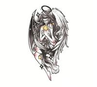 Tamaño: 208x95 mm, nuevo animal impermeable, tatuaje de ángel de flor, etiqueta engomada del tatuaje del tótem de la cabeza del tigre(022)