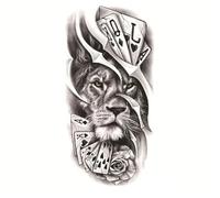 Tamaño: 208x95 mm, nuevo animal impermeable, tatuaje de ángel de flor, etiqueta engomada del tatuaje del tótem de la cabeza del tigre(004)