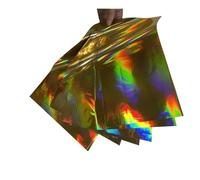 Tamaño 50 Uds., superventas, estampado en caliente, hoja de papel for el hogar DIY, impresora láser de lámina azul cielo(Gold holographic)