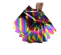 Tamaño 50 Uds., superventas, estampado en caliente, hoja de papel for el hogar DIY, impresora láser de lámina azul cielo(Rainbow)