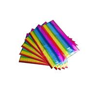 Tamaño 50 Uds., superventas, estampado en caliente, hoja de papel for el hogar DIY, impresora láser de lámina azul cielo(Rainbow holo)