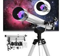 Tamaño: 900 mm, telescopio 675x h Aumento Telescopio astronómico con Zoom refractivo para observación Espacial Celeste Visión Nocturna Ajustable HD (Color: como se Muestra