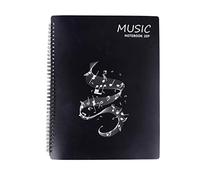 Tamaño A4 Documento de Nota Musical 20 Páginas / 40 Bolsillos Carpeta Poseedor Caso Carpeta de partituras File Clef Canción de papel de almacenamiento, Bolsa porta documentos