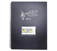 Tamaño A4 Documento de Nota Musical 40 Bolsillos Carpeta Poseedor Caso Carpeta de partituras File Clef Canción de papel de almacenamiento, Bolsa porta documentos