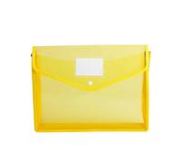 Tamaño carta Sobres de plástico B5, carpetas archivos documentos, bolsa con cierre a presión, escuela y oficina organizado(Yellow)