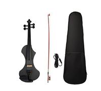 Tamaño Completo 4/4 Makogany Solid Mahogany Electric Violin Silent Violin Case Brasilwood Arco Violín (Color : B)