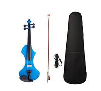 Tamaño Completo 4/4 Makogany Solid Mahogany Electric Violin Silent Violin Case Brasilwood Arco Violín (Color : C)