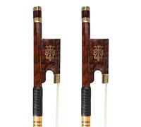 tamaño completo violín Arcos 2 Uds 4/4 Arcos De Violín De Madera De Serpiente Palo Redondo Recto Lazo Natural Pelo De Caballo Bien Equilibrado Estilo Alemán Hermoso Arco Arco violín (Color : 08)