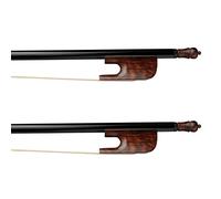 tamaño completo violín Arcos 2 Uds Arcos De Violín 4/4 Madera De Serpiente/palo De Brasil/arco De Fibra De Carbono Blanco/negro Mongolia Crin Respuesta Rápida Arco violín (Color : 09)