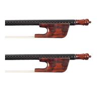 tamaño completo violín Arcos 2 Uds Arcos De Violín 4/4 Madera De Serpiente/palo De Brasil/arco De Fibra De Carbono Blanco/negro Mongolia Crin Respuesta Rápida Arco violín (Color : 04)