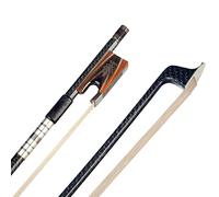 tamaño completo violín Arcos Arco de violín 4/4 hecho a mano, arco de fibra de carbono, arco de fibra de carbono trenzado de seda plateada con Rana de cuerno de buey Arco violín