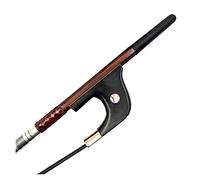 tamaño completo violín Arcos Estilo alemán Snakewood 3/4 arco de bajo vertical montado en cobre cola de caballo de crin blanca/negra Arco violín (Color : 02)