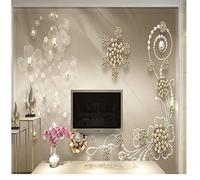 Tamaño de foto personalizado Fondos 3D Florals Wallpaper Joyería de lujo Flores para sala de estar Europea en relieve Mural de pared Decoración para el hogar-120X100cm
