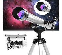 Tamaño del telescopio: 900 mm, telescopio con Aumento de 675 x h Telescopio con Zoom refractivo astronómico para observación Espacial Celeste Visión Nocturna Ajustable HD (Color: como se Muestra