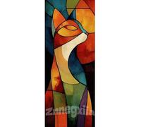 Tamaño Grande Abstracto Diamond Painting Kit Completo 220 X 80 cm para Hogar Decoracion, DIY Cuadros Diamantes 5D Diamond Painting Gato Pintura Diamante, Mosaico Artesanía Diamond Art Regalo de Casa