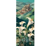 Tamaño Grande Flor Diamond Painting Kit Completo 180 X 70 cm para Hogar Decoracion, DIY Cuadros Diamantes 5D Diamond Painting Castillo Pintura Diamante, Mosaico Artesanía Diamond Art Regalo de Casa