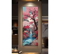 Tamaño Grande Río Diamond Painting Kit Completo 110 X 40 cm para Hogar Decoracion, DIY Cuadros Diamantes 5D Diamond Painting Paisaje Pintura Diamante, Mosaico Artesanía Diamond Art Regalo de Casa