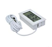 Tamaño pequeño de 48 x 28 mm, colocación flexible, se adapta a espacios reducidos, ideal para laboratorios, invernaderos, tanques (blanco)