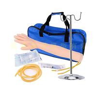 Tamaño real anatómico flebotomía venopunción práctica brazo anatomía inyección práctica simulador médico enfermera entrenamiento Kit(B)
