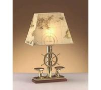 Tamaño Tischleuchte de Latón Marítimo Decoración H: 53cm Diseño Lámpara de Mesa