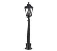 Tamaño Wegeleuchte 110cm Alto Rústico en Negro Aluminio IP44 Jardín Exterior Weg