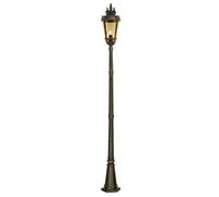 Tamaño Wegeleuchte Obispo 239cm Alto Acero E27 IP44 Luz de Calle Jardín Camino
